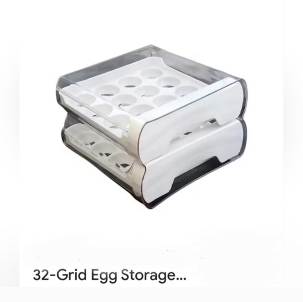 Stackable White Egg Storage Container - Picture 9 of 10